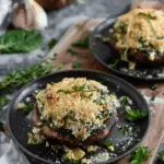 Spinach Artichoke Stuffed Portobello Mushrooms
