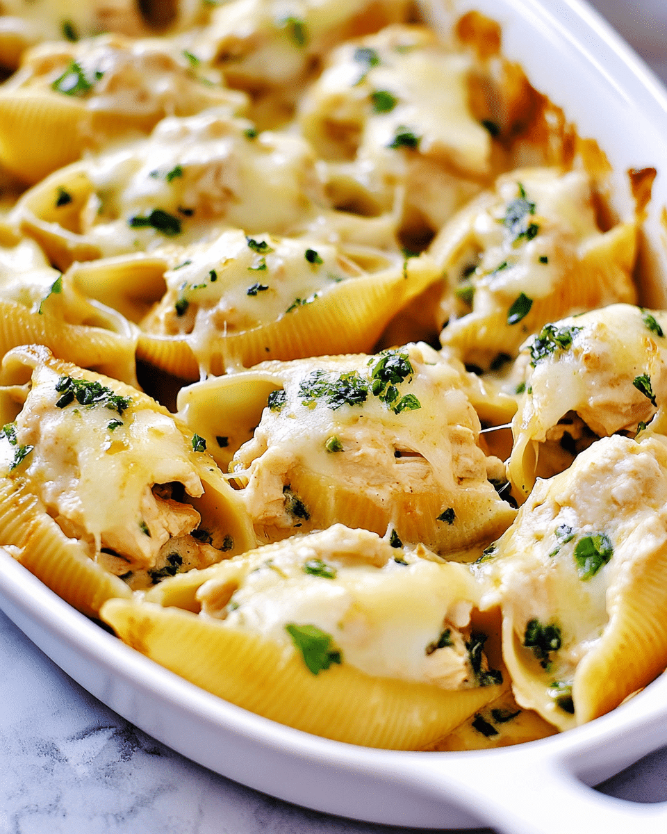 Chicken Alfredo Stuffed Shells