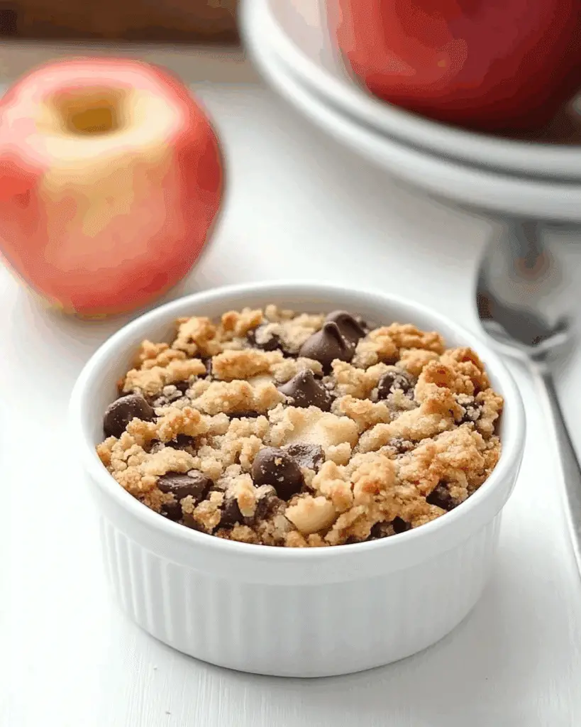 Chocolate Chip Cookie Apple Crumble For Two