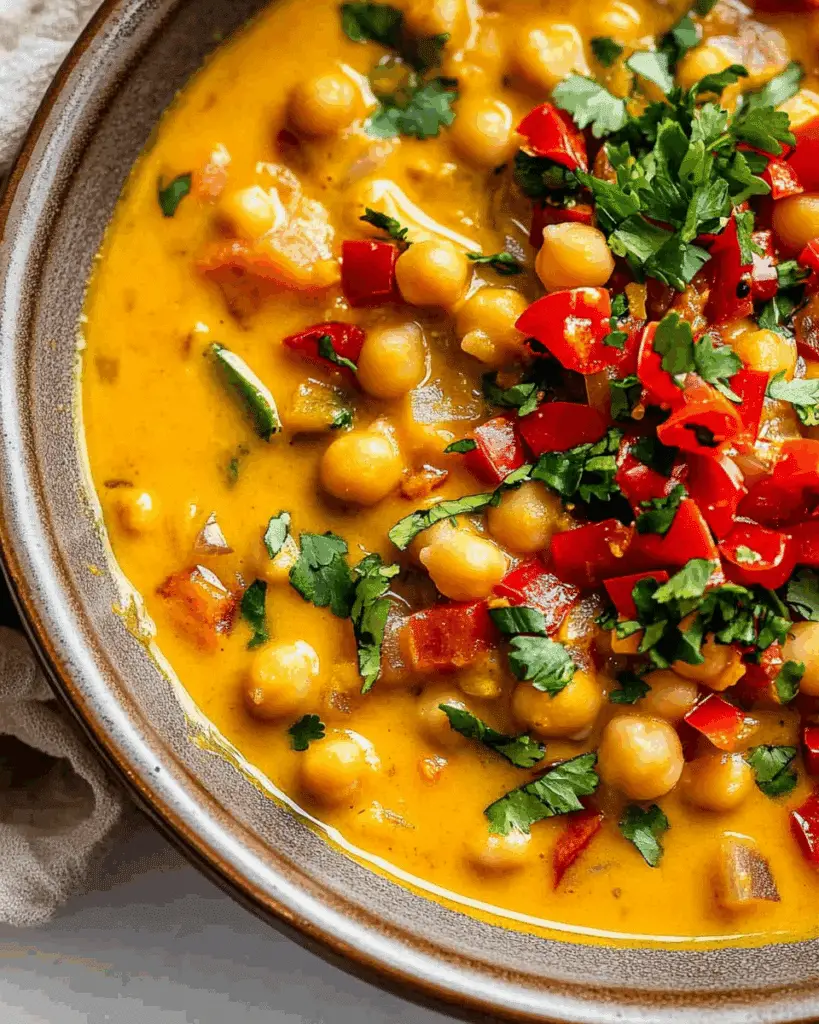 Coconut Chickpea Curry Soup