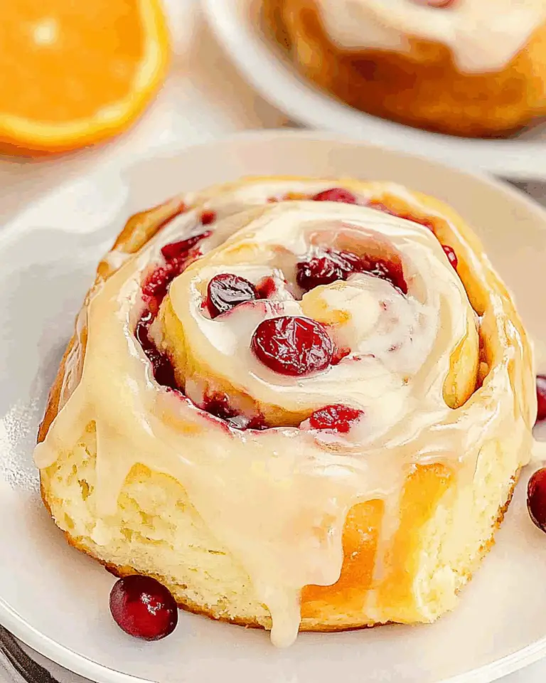 Cranberry Rolls with Orange Cream Cheese Glaze