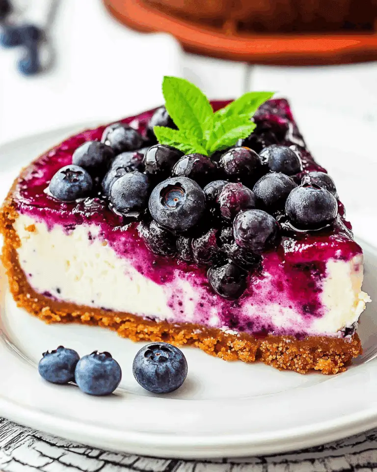 Creamy Blueberry Cheesecake