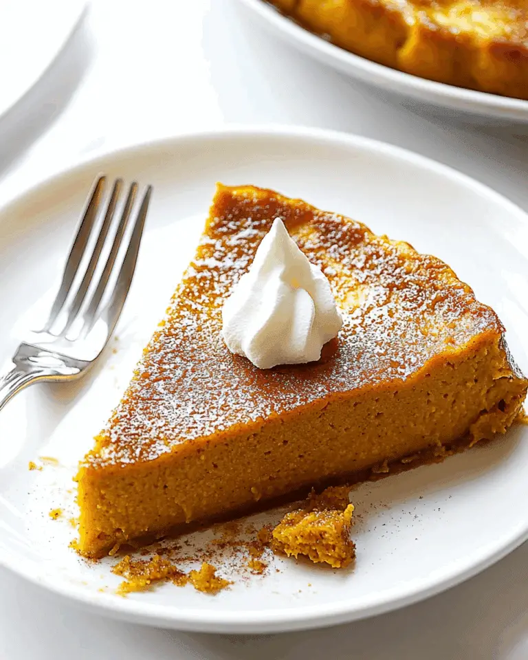 Crustless Pumpkin Pie