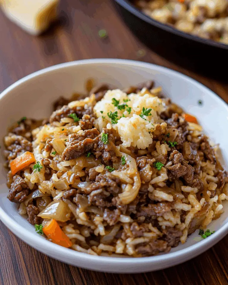 French Onion Beef and Rice