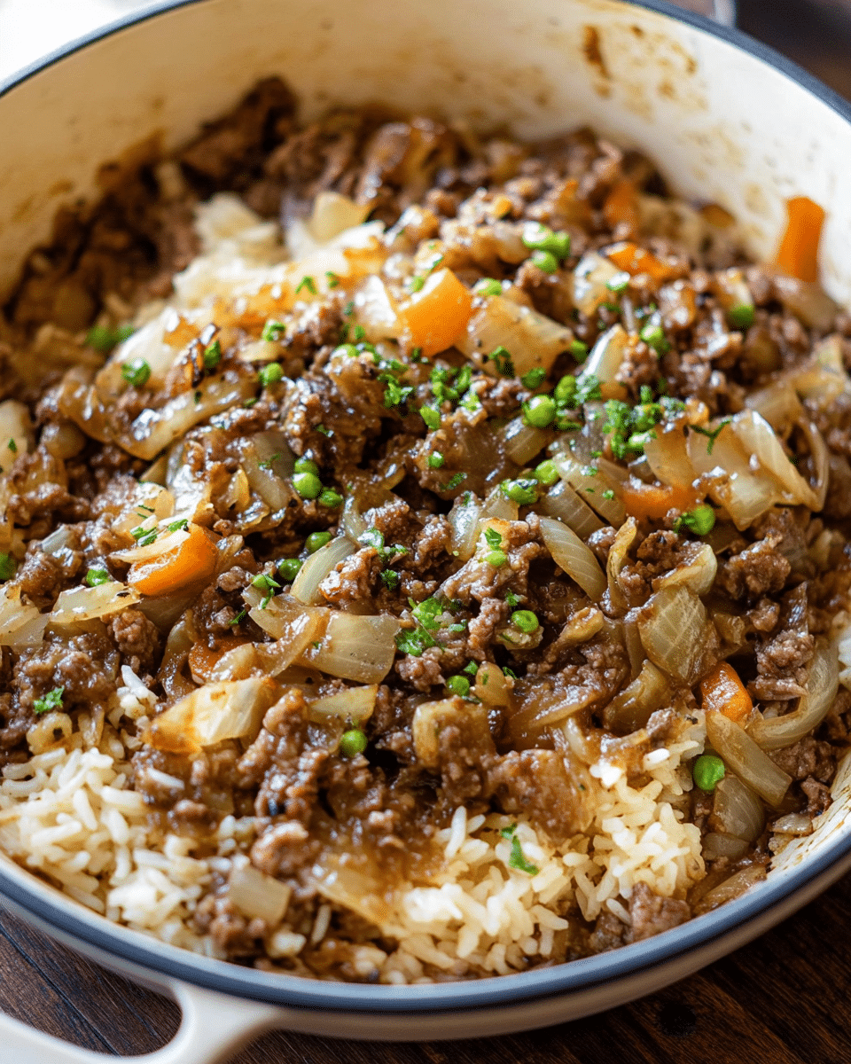 French Onion Beef and Rice