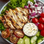 Greek Lemon Garlic Chicken Salad