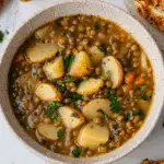 Green Lentil Potato Soup