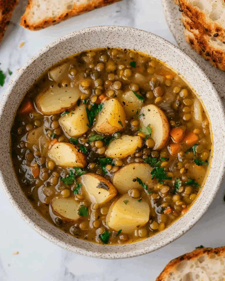 Green Lentil Potato Soup