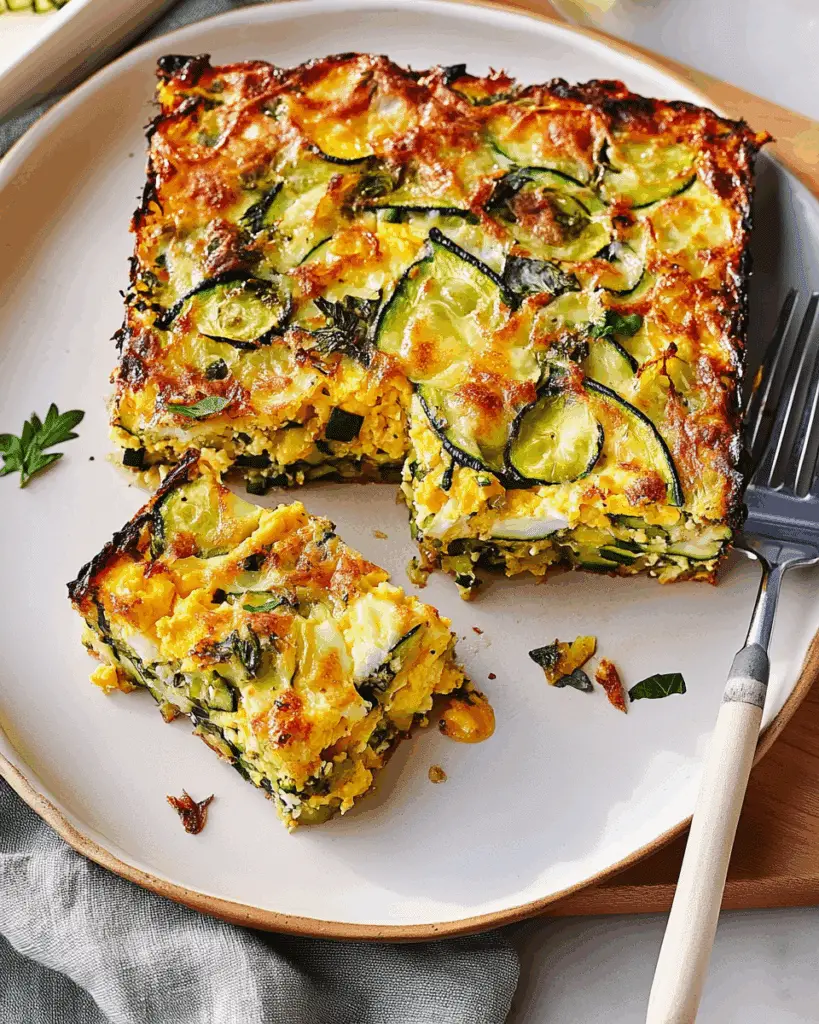 Herb Zucchini and Kale Egg Bake