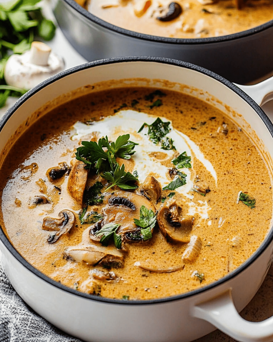 Creamy Hungarian Mushroom Soup