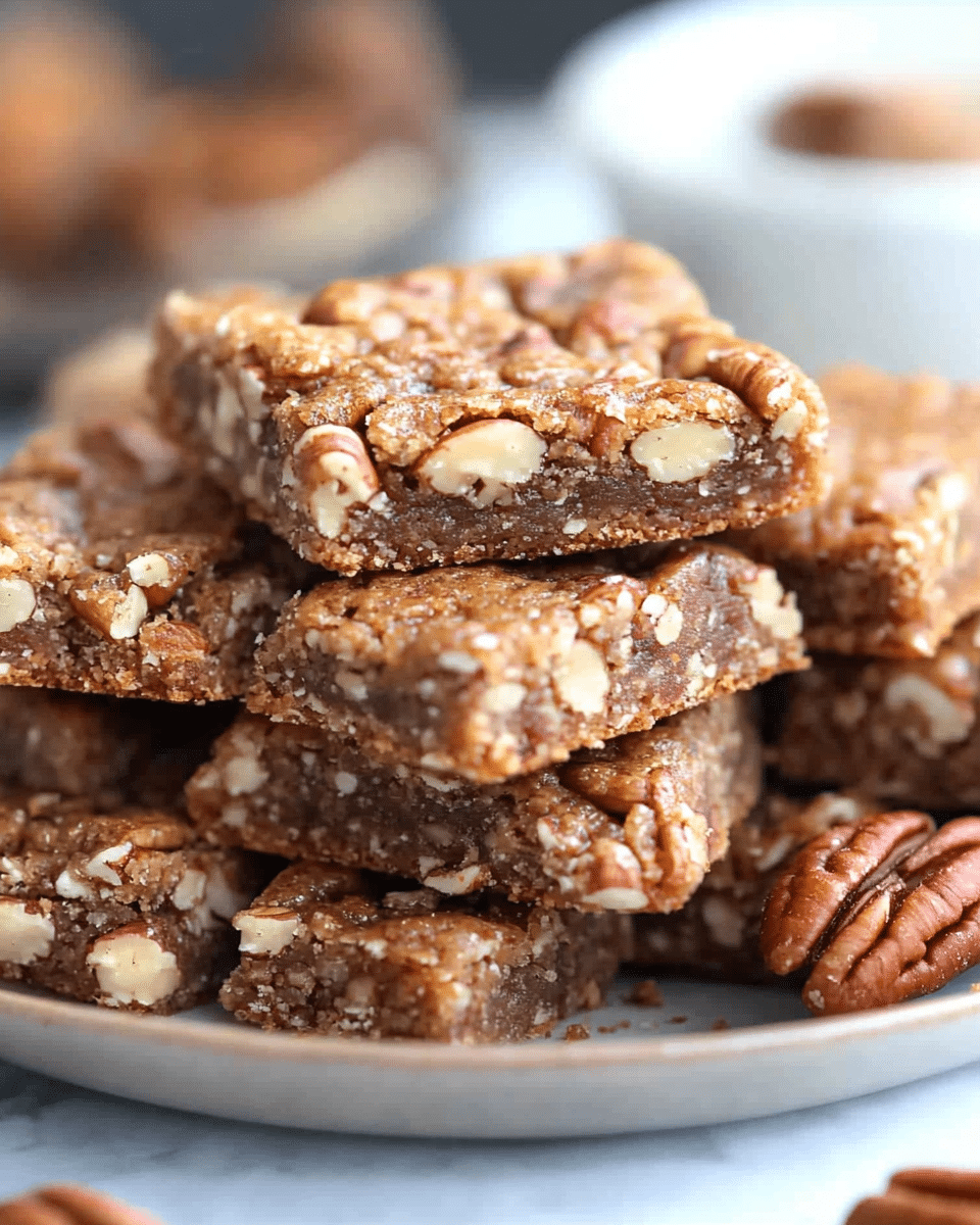Keto Pecan Chewy Bars