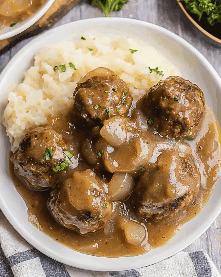 Meatballs with Onion Gravy