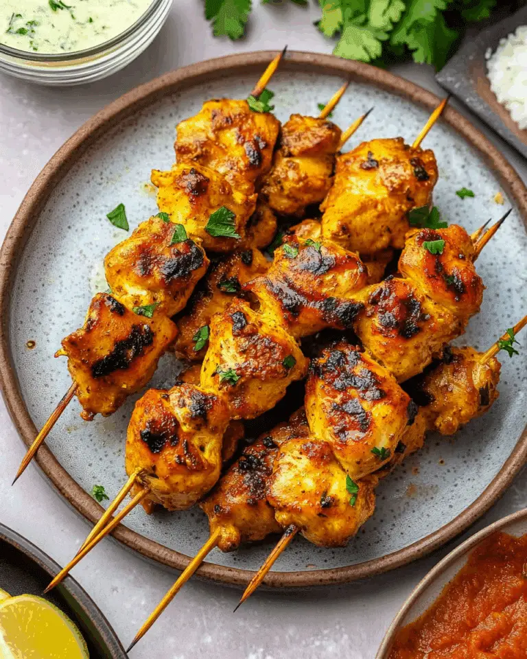 Oven Grilled Tandoori Chicken Skewers