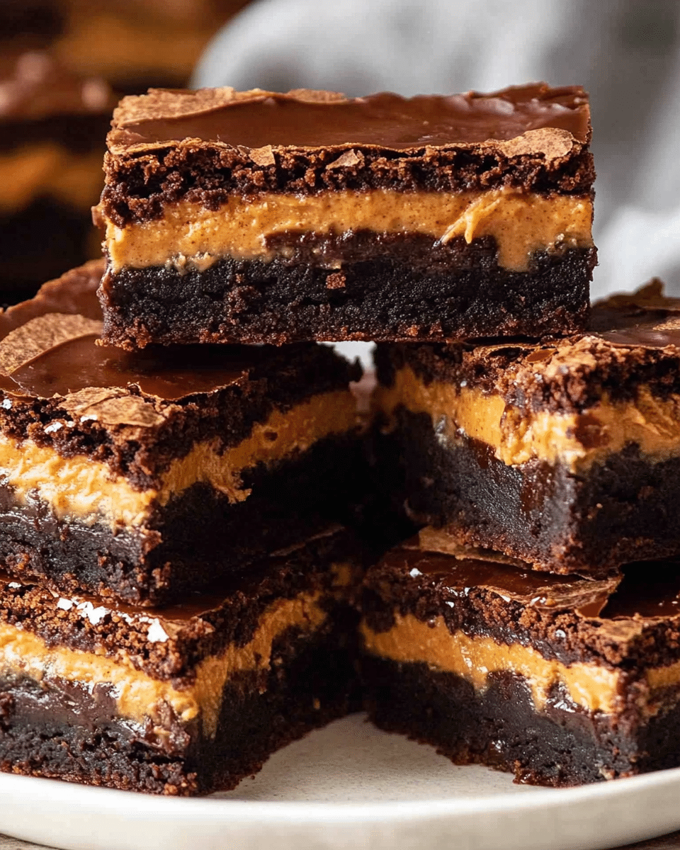 Peanut Butter Stuffed Brownies