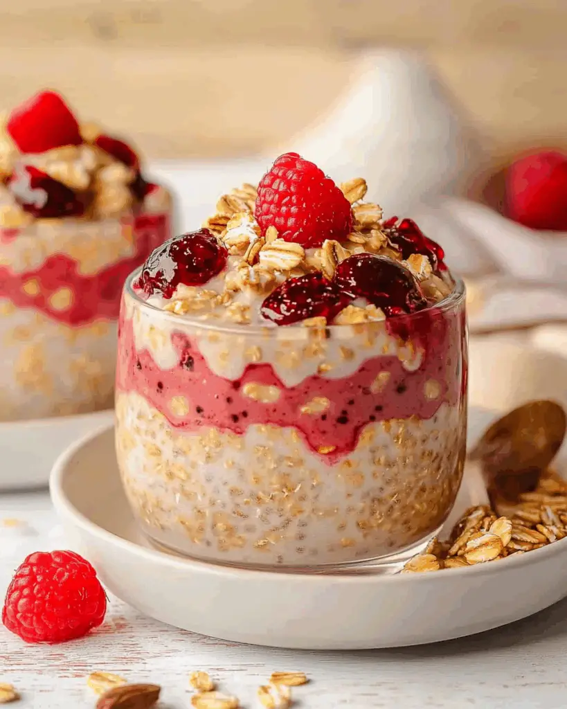 Peanut Butter and Jelly Overnight Oats