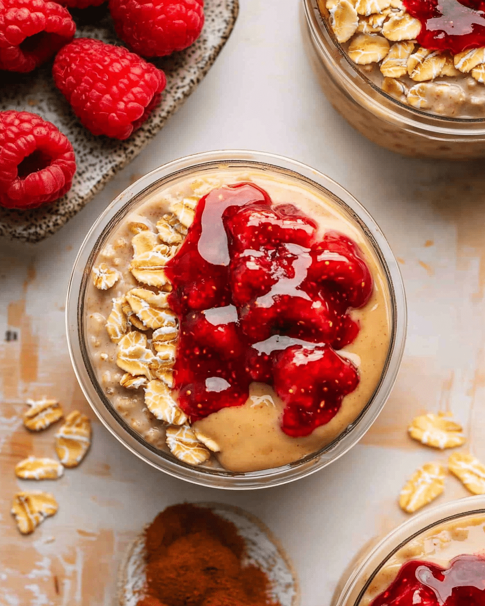 Peanut Butter and Jelly Overnight Oats
