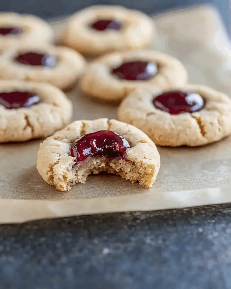 Peanut Butter and Jelly Thumbprint Cookies