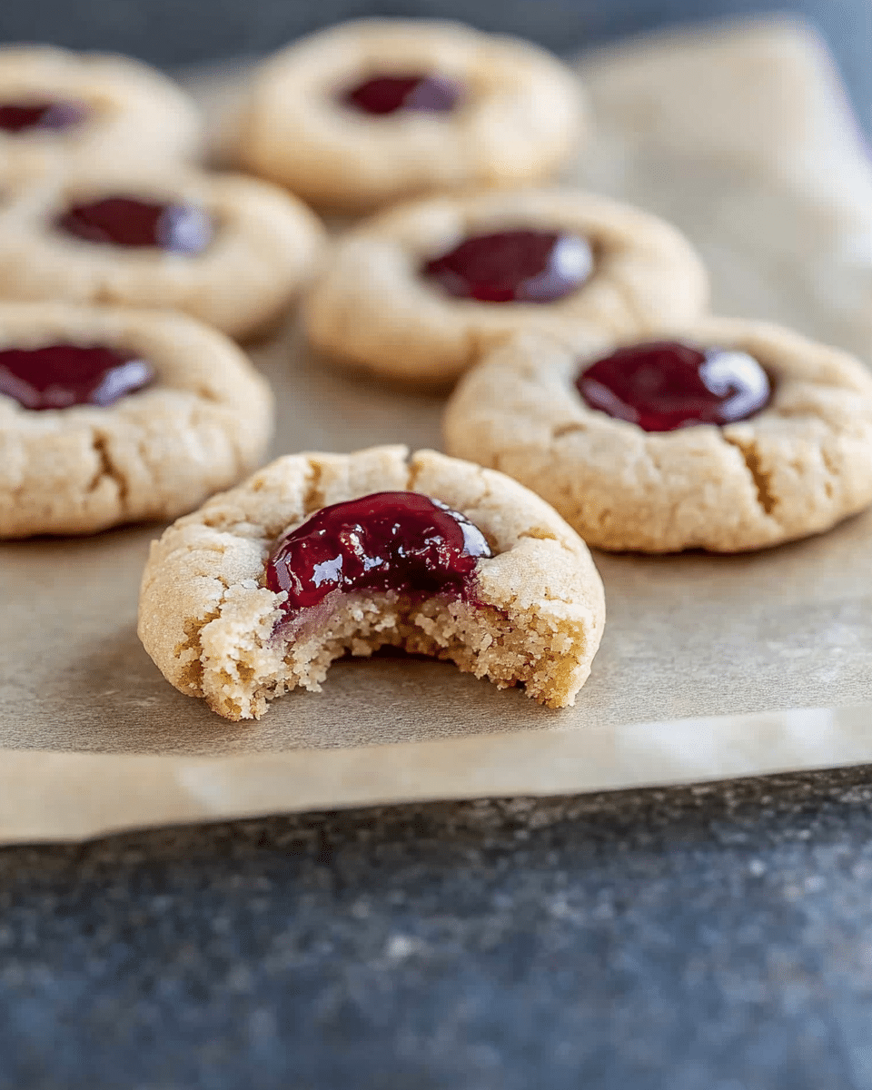 Peanut Butter and Jelly Thumbprint Cookies