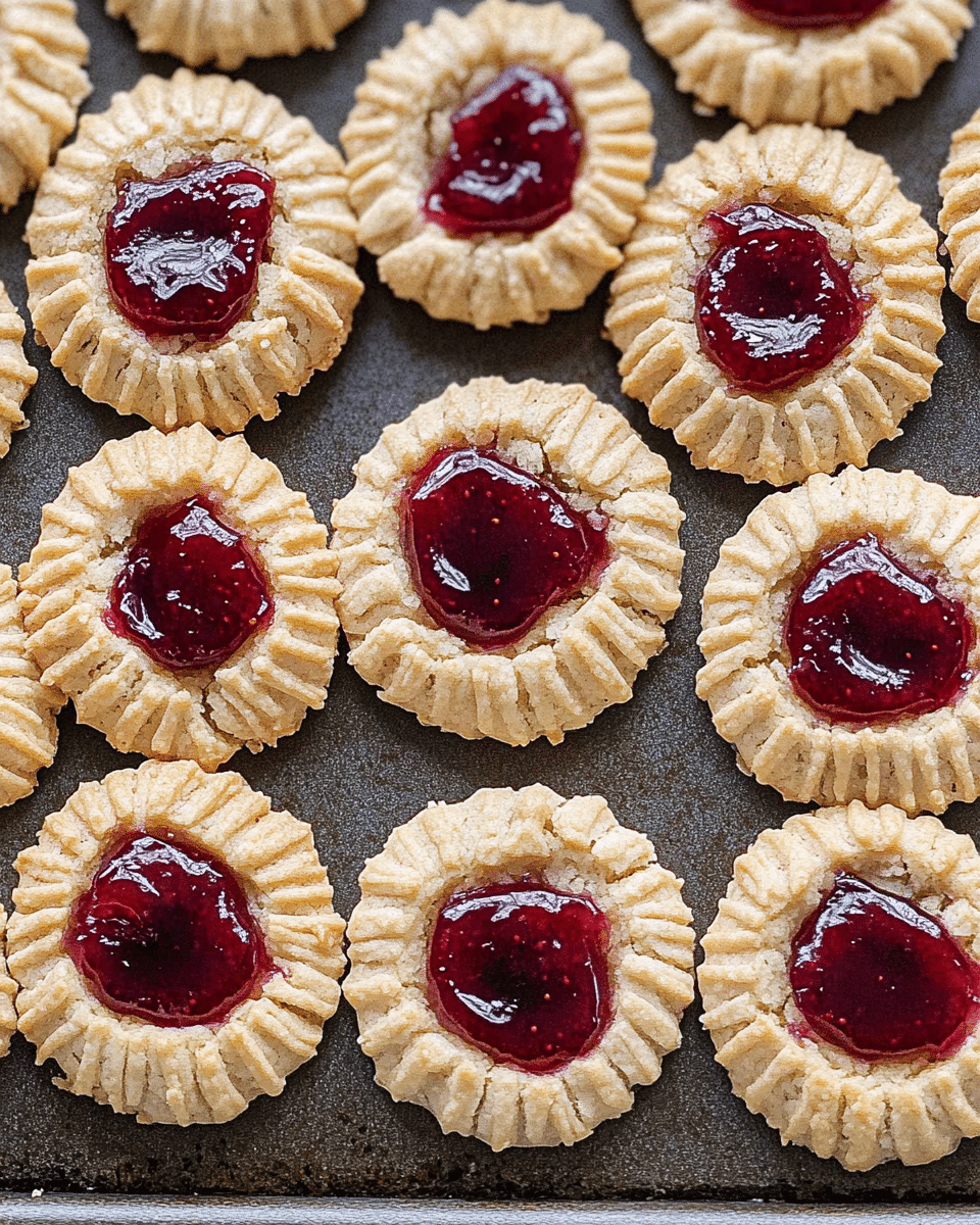 Peanut Butter and Jelly Thumbprint Cookies