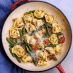 Pesto Tortellini and Asparagus Skillet