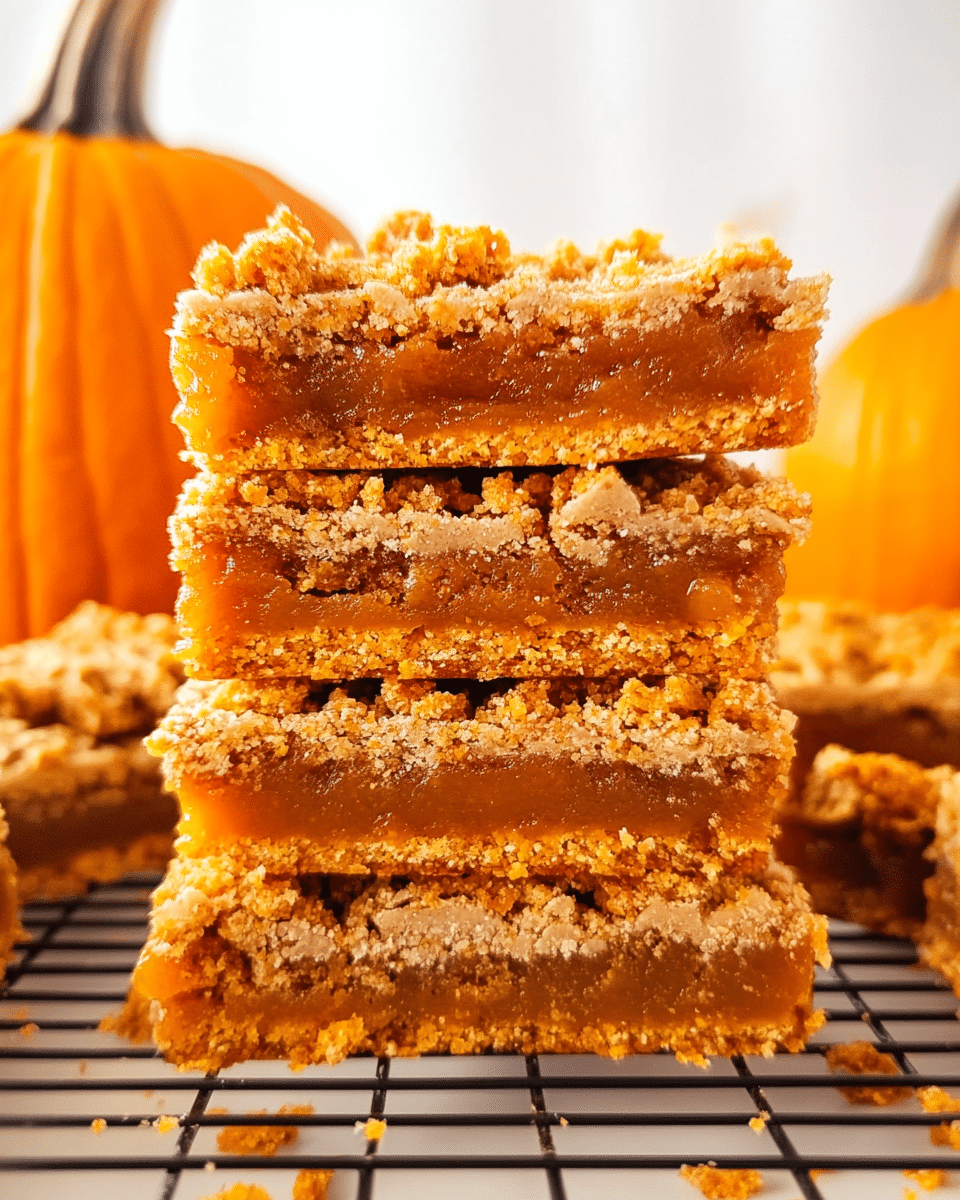 Pumpkin Pie Crumble Bars