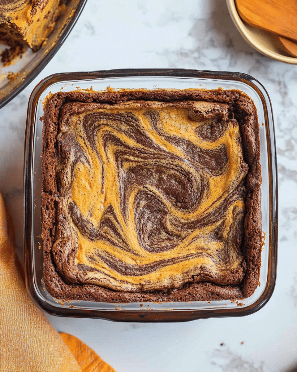 Pumpkin Swirl Brownies