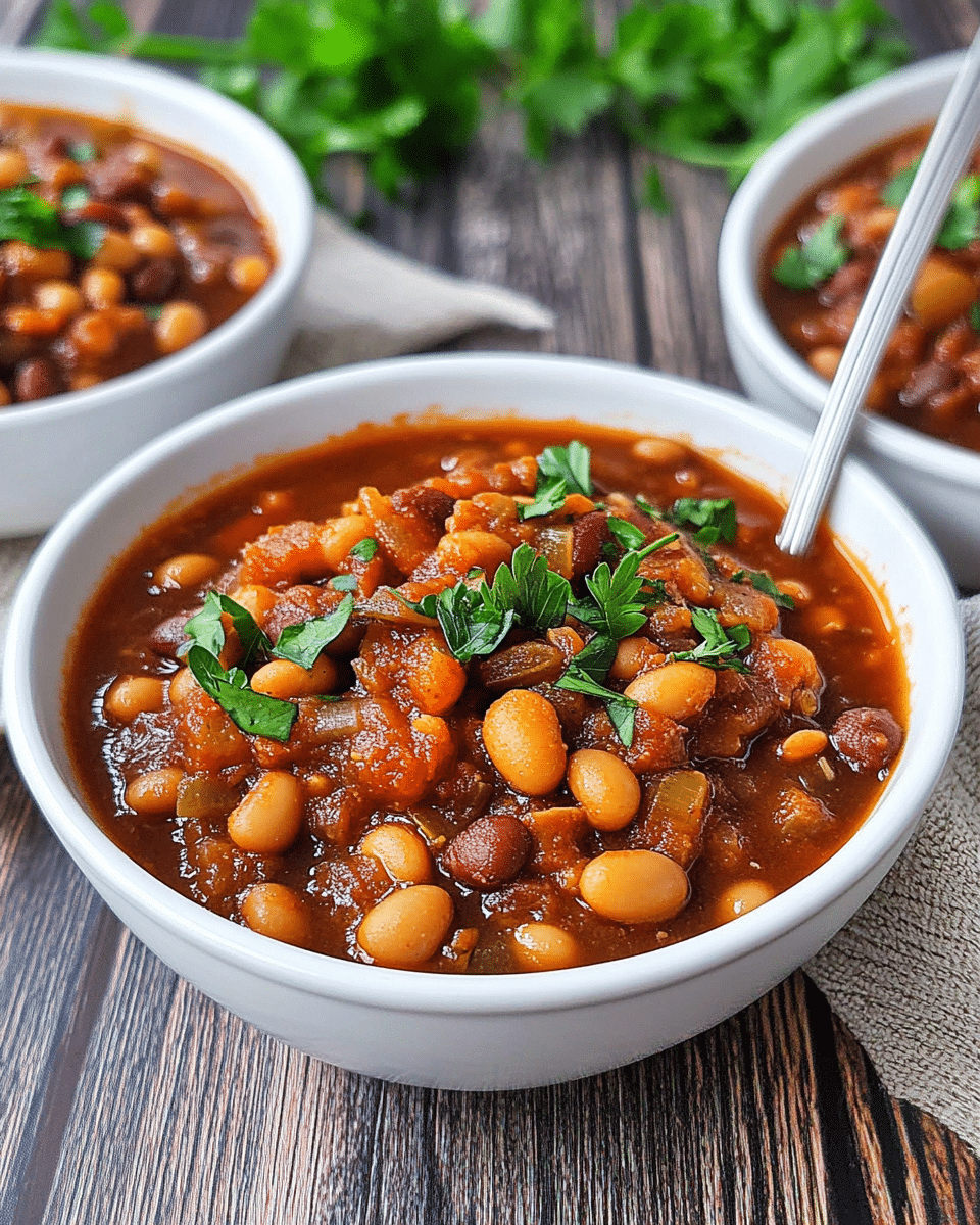 Slow Cooker Three Bean Stew