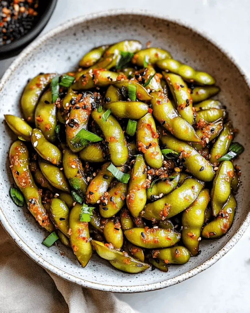 Quick Spicy Edamame