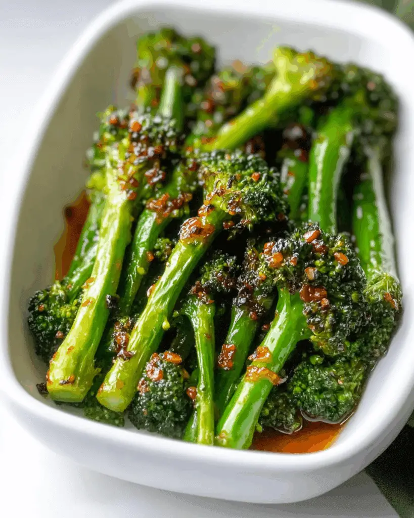 Sweet and Spicy Roasted Broccolini