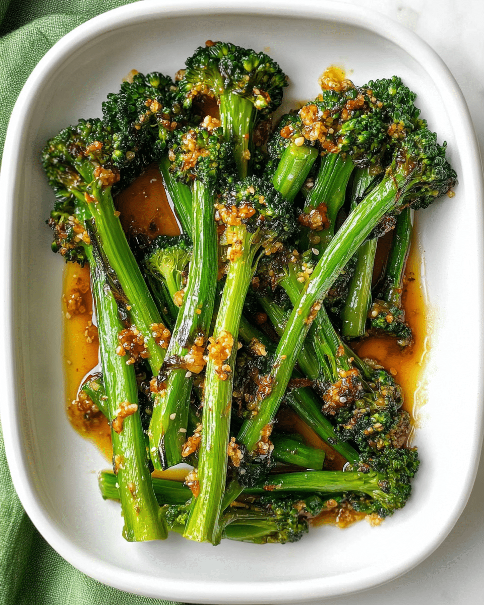 Sweet and Spicy Roasted Broccolini