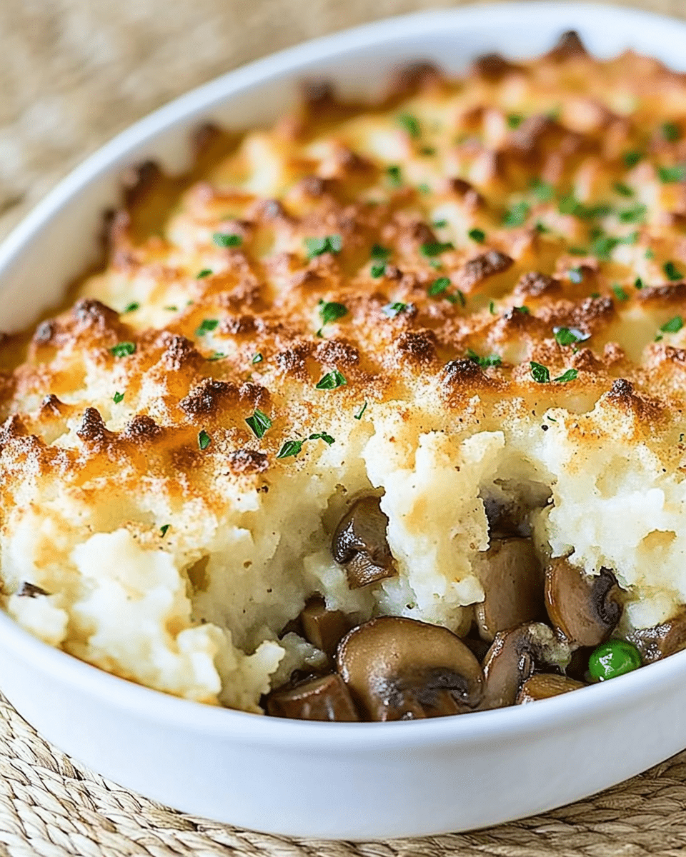 Turkey Mushroom Shepherds Pie