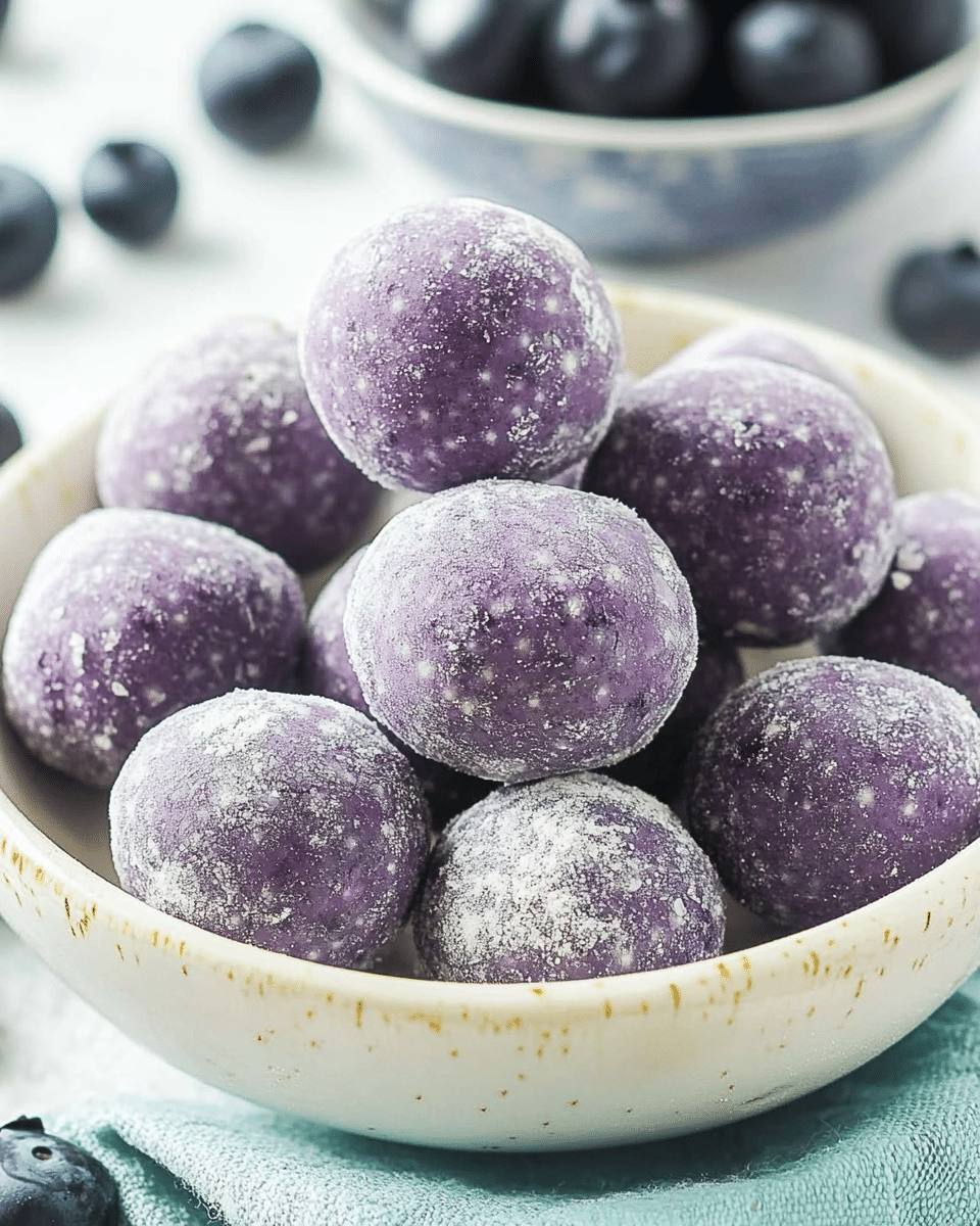 White Chocolate Blueberry Truffles