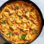 Creamy Tomato Basil Tortellini Skillet Recipe