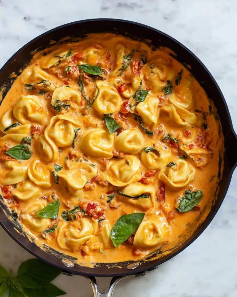 Creamy Tomato Basil Tortellini Skillet Recipe
