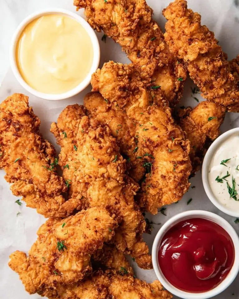 Buttermilk Fried Chicken Tenders with Homemade Ranch Recipe