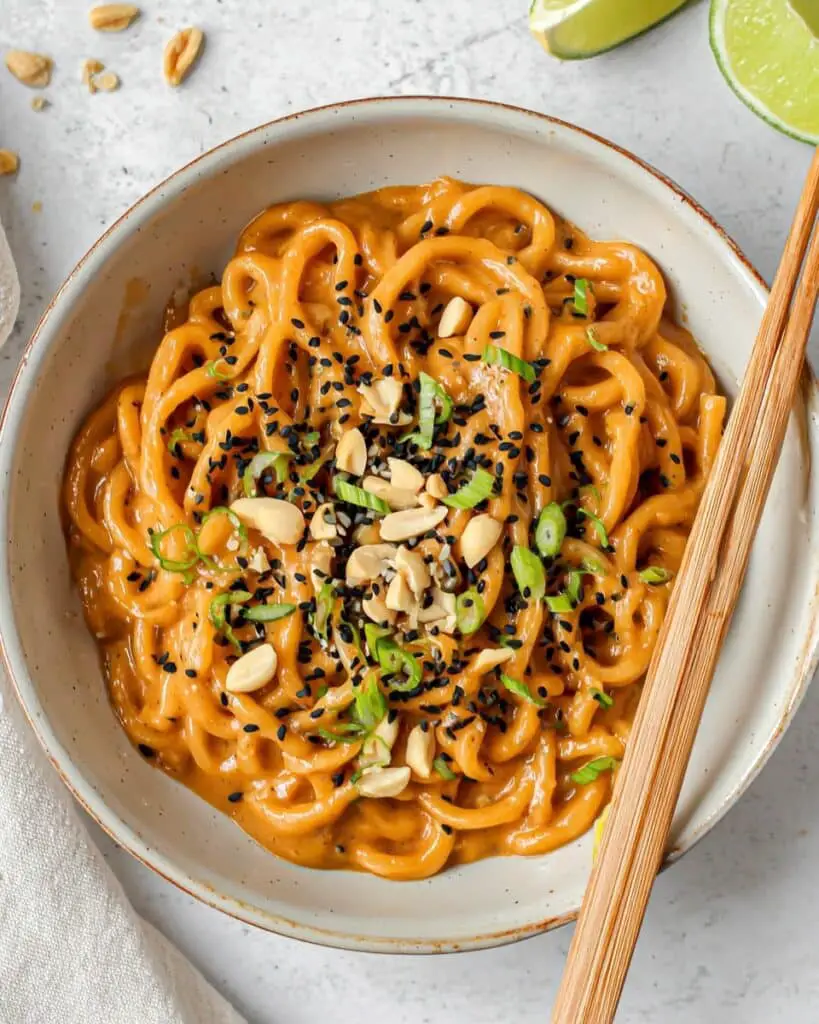 10-Minute Creamy Peanut Butter Noodles Recipe