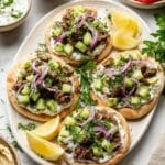Ground Beef Pitas with Cucumber & Feta Recipe