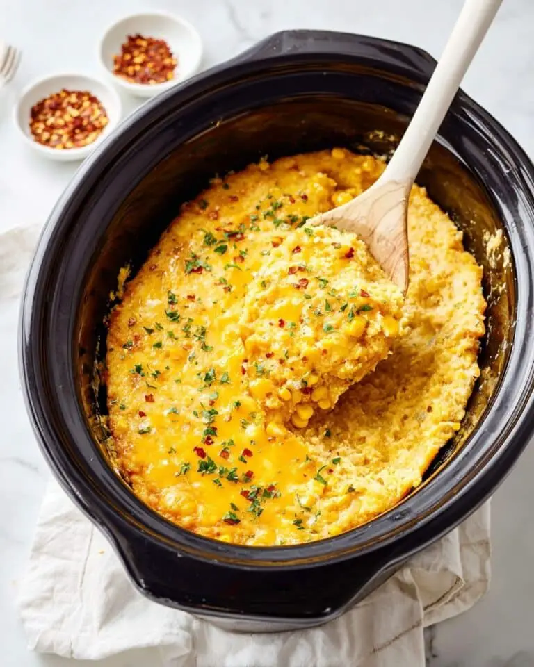Crockpot Corn Casserole with Cream Cheese Recipe