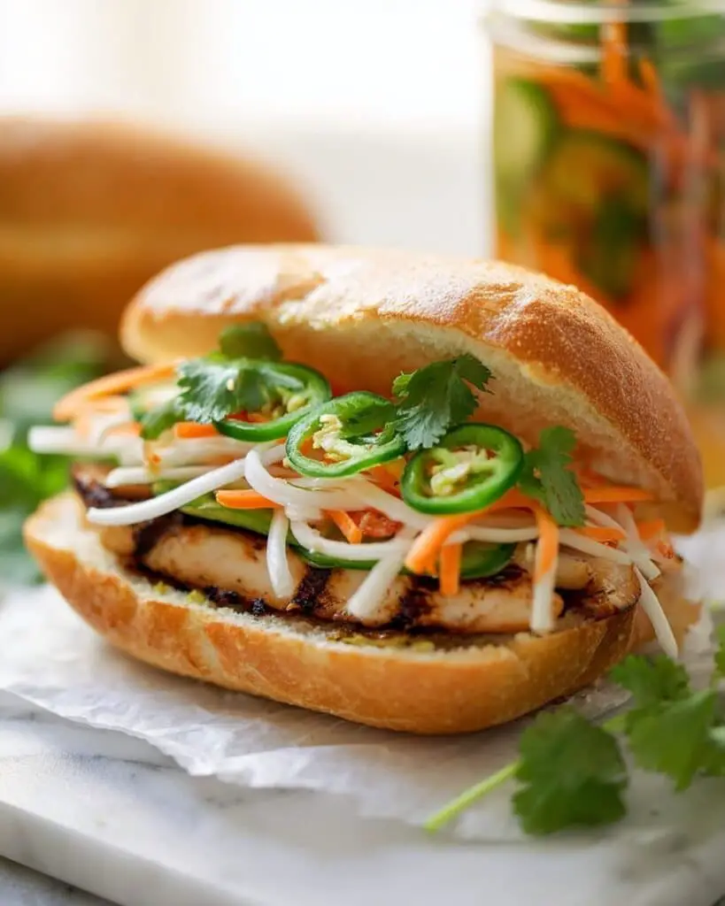 Vietnamese Chicken Sandwich (Bánh Mì) Recipe
