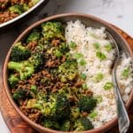 Honey Sriracha Ground Chicken and Broccoli Recipe