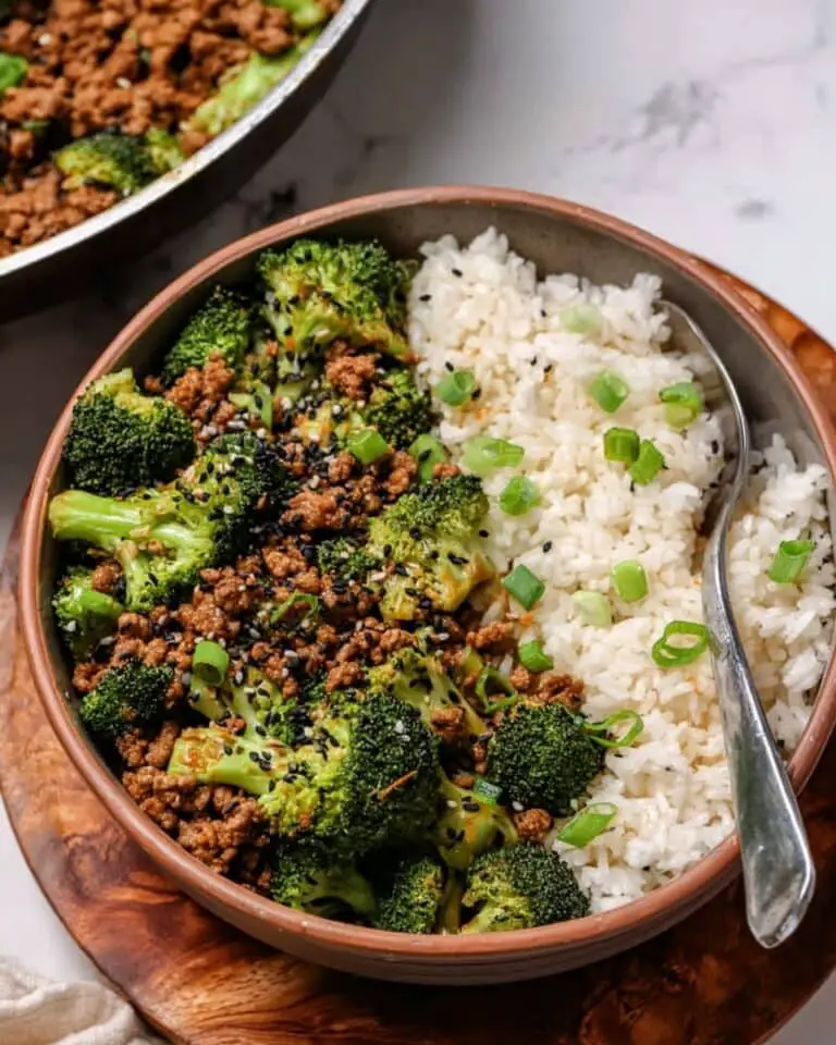 Honey Sriracha Ground Chicken and Broccoli Recipe