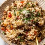 Italian Ground Beef and Rice Skillet Recipe