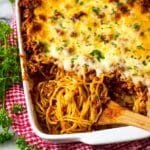 Baked Spaghetti with Ground Beef and Ricotta Recipe