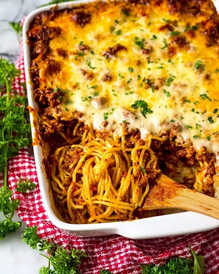 Baked Spaghetti with Ground Beef and Ricotta Recipe