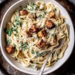 Creamy Tahini Pasta with Lemon, Garlic, and Kale Recipe