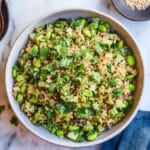Cucumber Edamame Rice Salad with Asian Flavors Recipe