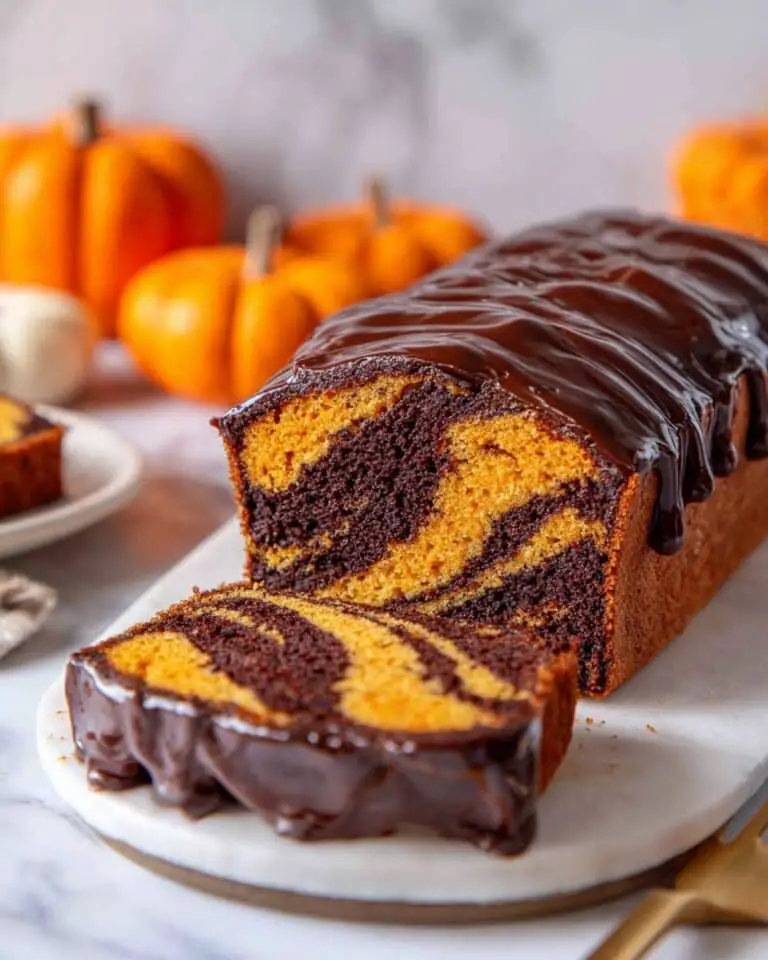 Vegan Pumpkin Marble Cake with Chocolate Swirls and Pumpkin Spice Recipe