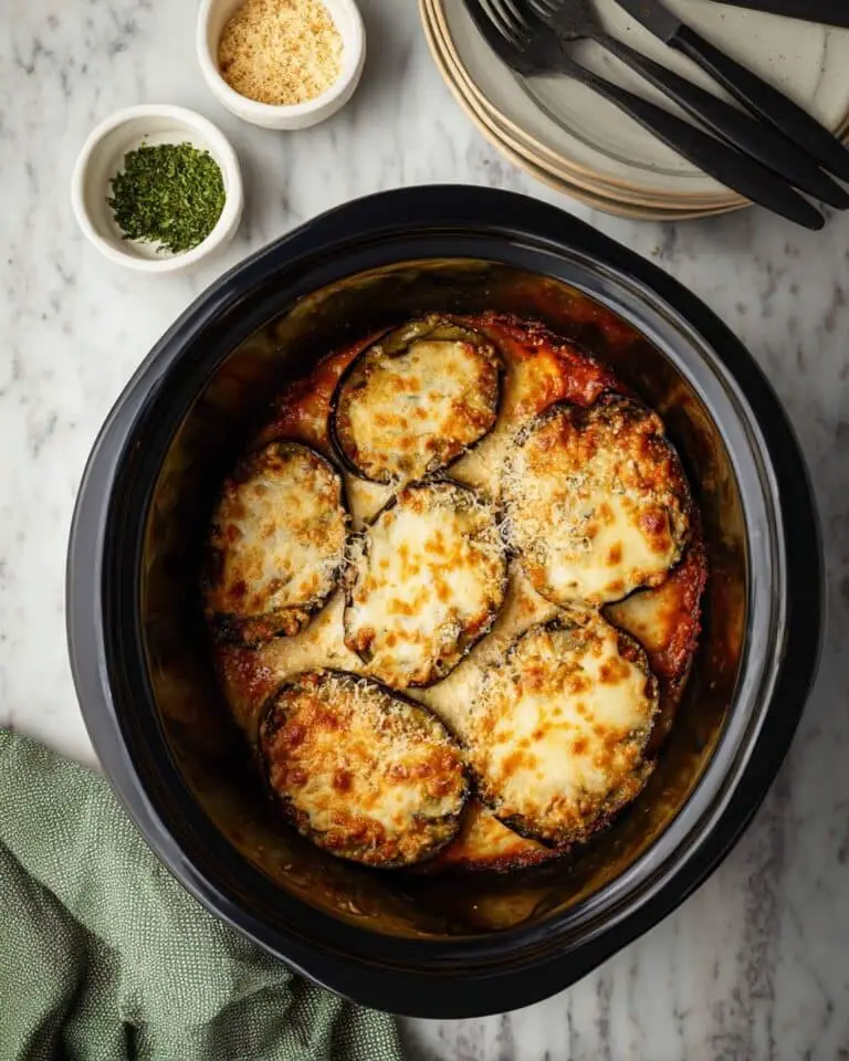 Slow Cooker Eggplant Parmesan Recipe