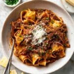 Slow Cooked Shredded Beef Ragu Pasta Recipe