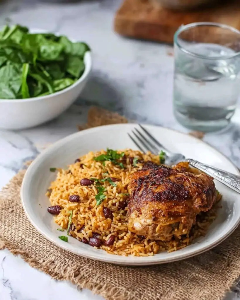 One Pot Caribbean Jerk Chicken & Rice Recipe